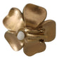 Dolce & Gabbana Gold Tone Maxi Faux Pearl Floral Clip-on Jewelry Earrings