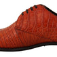 Dolce & Gabbana Orange Exotic Leather Dress Derby Shoes