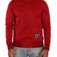 Dolce & Gabbana Red Full Zip Long Sleeve D.N.A Sport Gym Sweater