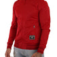 Dolce & Gabbana Red Full Zip Long Sleeve D.N.A Sport Gym Sweater