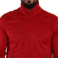 Dolce & Gabbana Red Full Zip Long Sleeve D.N.A Sport Gym Sweater
