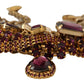 Dolce & Gabbana Gold Brass Sicily Purple Crystal Necklace