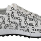 Jimmy Choo Monza White/Black Leather Sneakers