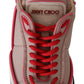 Jimmy Choo Ballet Pink and Red Raine Sneakers