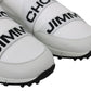 Jimmy Choo 토론토 화이트/블랙 나파/니트 스니커즈