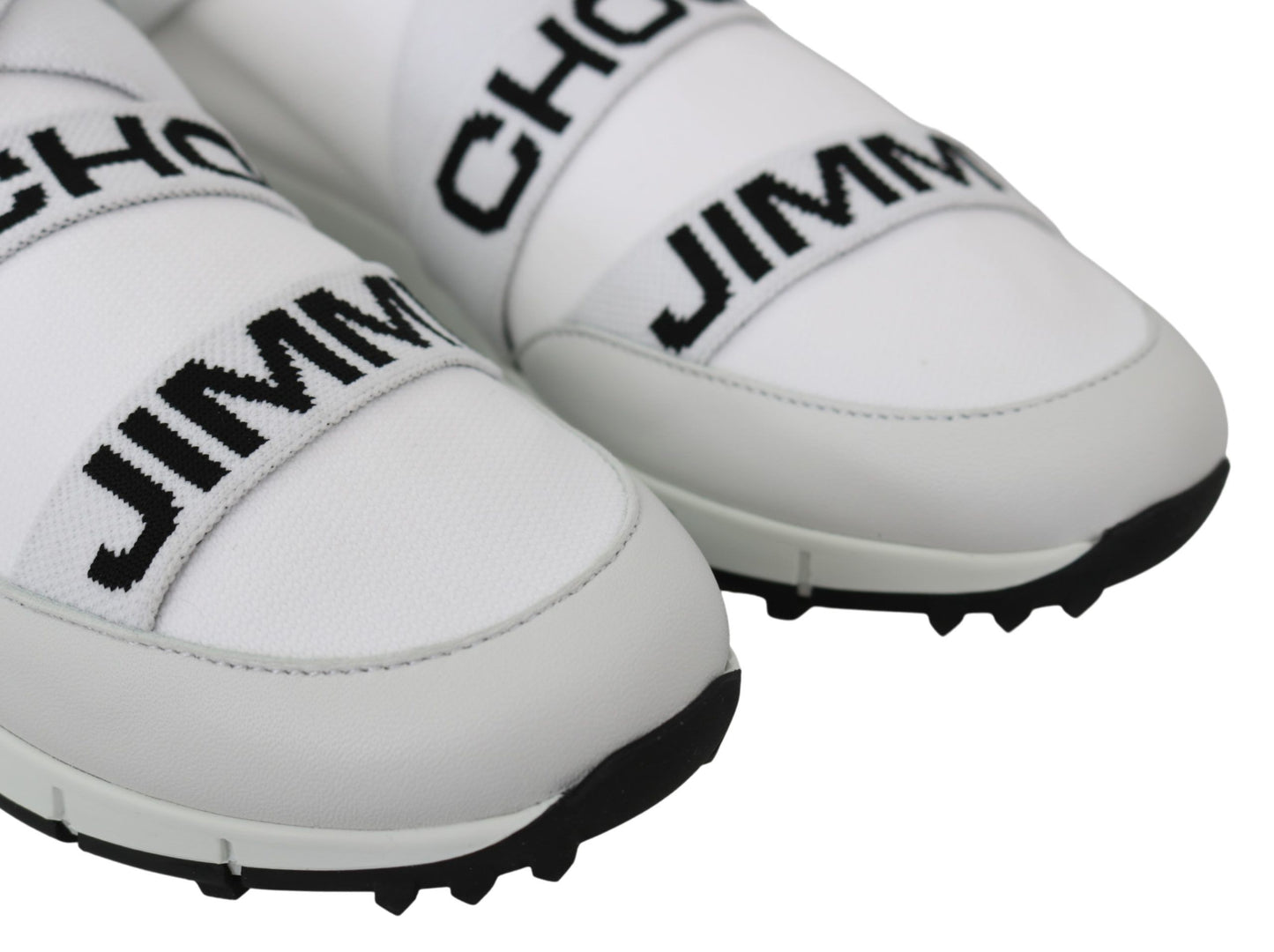 Jimmy Choo 토론토 화이트/블랙 나파/니트 스니커즈