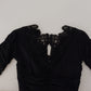 Dolce & Gabbana Black Sheath Midi Bodycon Lace Silk Dress