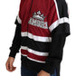 Dolce & Gabbana Red Black AMORE Sport Full Zipper Sweater