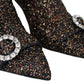 Jimmy Choo Hanover 65 Amethyst Mix Fabric Glitter Leather