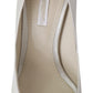 Dolce & Gabbana White Crystals Peep Toe Heels Satin Pumps Shoes