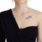 Dolce & Gabbana Black Wrap Sheath Long Gown Wool Dress