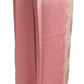 Dolce & Gabbana Pink Lace Trimmed Silk Satin Wide Legs Pants