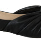 Jimmy Choo Annabell Black Leather Flat Shoes