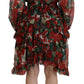 Dolce & Gabbana Multicolor Geranium A-line Knee Length Dress