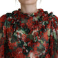 Dolce & Gabbana Multicolor Geranium A-line Knee Length Dress