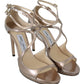 Jimmy Choo Ballet Pink Leather Lance Sandals Pumps
