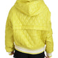 Dolce & Gabbana Yellow Nylon Quilted Hooded Pullover Jacket