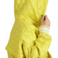 Dolce & Gabbana Yellow Nylon Quilted Hooded Pullover Jacket