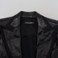 Dolce & Gabbana Black Long Sleeves Crop Blazer Cotton Jacket