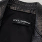 Dolce & Gabbana Black Long Sleeves Crop Blazer Cotton Jacket