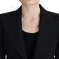 Dolce & Gabbana Black Single Breasted Fit Blazer Wool Jacket