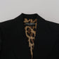 Dolce & Gabbana Black Single Breasted Fit Blazer Wool Jacket