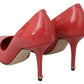 Dolce & Gabbana Dark Pink Patent Leather Heels Pumps