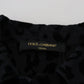 Dolce & Gabbana Black Leopard Long Sleeve Denim Cotton Jacket