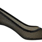 Jimmy Choo 블랙 메쉬 레더 아미카 50 펌프스