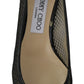 Jimmy Choo 블랙 메쉬 레더 아미카 50 펌프스