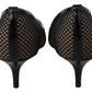 Jimmy Choo 블랙 메쉬 레더 아미카 50 펌프스