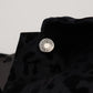 Dolce & Gabbana Black Leopard Long Sleeve Denim Cotton Jacket