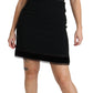 Dolce & Gabbana Black A-line High Waist Mini Viscose  Skirt