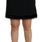 Dolce & Gabbana Black A-line High Waist Mini Viscose  Skirt