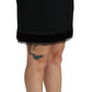 Dolce & Gabbana Black A-line High Waist Mini Viscose  Skirt