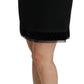 Dolce & Gabbana Black A-line High Waist Mini Viscose  Skirt