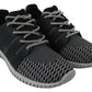 Plein Sport Black Polyester Runner Mason Sneakers Shoes
