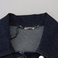Dolce & Gabbana Blue Button Down Denim Collared Cotton Jacket