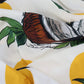 Dolce & Gabbana White Coconut Print Sheath Mini Silk Dress
