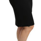 Dolce & Gabbana Black A-line High Waist Mini Wool Skirt