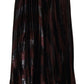 Dolce & Gabbana Brown Polyester High Waist A-line Maxi Skirt