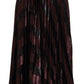 Dolce & Gabbana Brown Polyester High Waist A-line Maxi Skirt