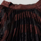 Dolce & Gabbana Brown Polyester High Waist A-line Maxi Skirt