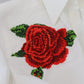 Dolce & Gabbana White Cotton Flower Embroidery Shirt Top