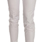 Dolce & Gabbana White High Waist Skinny Cropped Trouser Pants