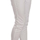 Dolce & Gabbana White High Waist Skinny Cropped Trouser Pants