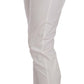 Dolce & Gabbana White High Waist Skinny Cropped Trouser Pants