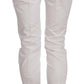 Dolce & Gabbana White High Waist Skinny Cropped Trouser Pants