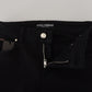 Dolce & Gabbana Black Cotton Skinny Mid Waist Denim Jeans