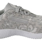 Plein Sport Silver Polyester Runner Joice Sneakers Shoes